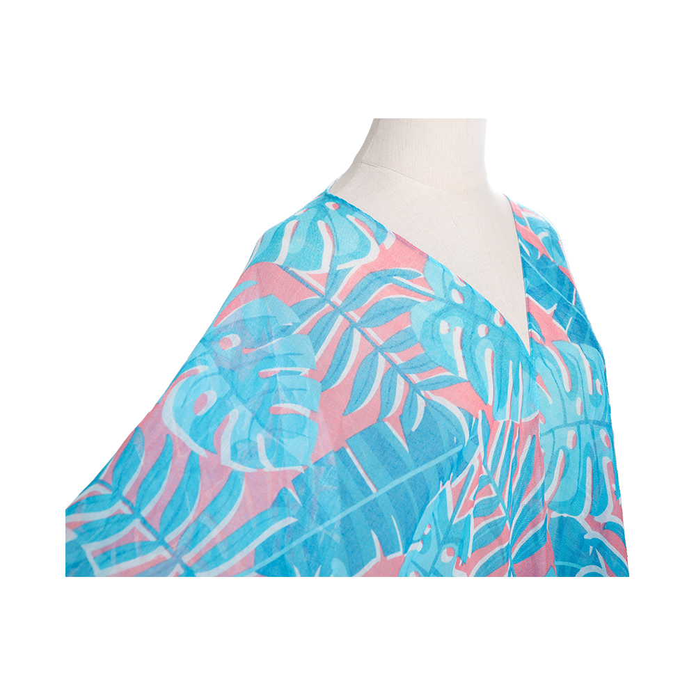 100% voile feminino praia saída de praia quimono com estampa floral boêmia, roupa casual solta de resort