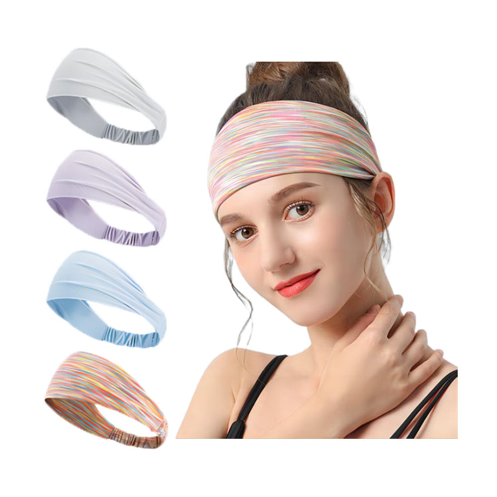 Faixas de suor esportivas antiderrapantes faixas de cabelo de ioga para viagens fitness elásticas para absorção de umidade para meninas